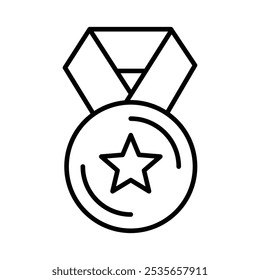 ícone de medalha Símbolo isolado do logotipo plano
