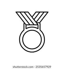 icono de medalla logotipo plano aislado símbolo
