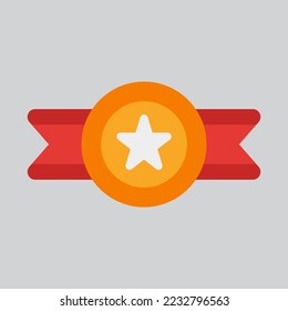 Medal icon in flat style, use for website mobile app presentation