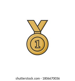 Medal Icon Flat, Medal symbol vector design