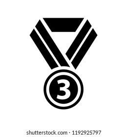 Medal icon flat trendy logo template
