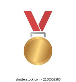 Medaillensymbol mit goldenem Farbverlauf