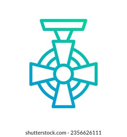 Medal icon gradient green blue colour military vector army element and symbol perfect.
