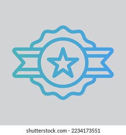 Medal icon in gradient style, use for website mobile app presentation