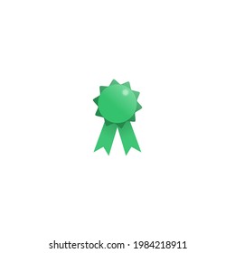 Medal icon, green vector, perfect illustration