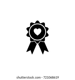 Medal icon with heart