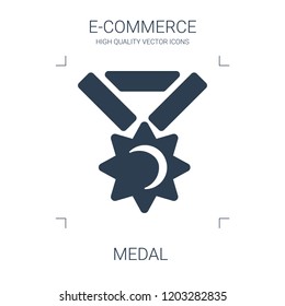 medal icon. high quality filled medal icon on white background. from e commerce collection flat trendy vector medal symbol. use for web and mobile