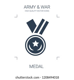 medal icon. high quality filled medal icon on white background. from war collection flat trendy vector medal symbol. use for web and mobile