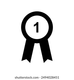 Medal icon illustrated on background