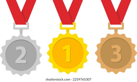 Medal icon illustration set : Vector