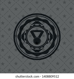 medal icon inside black emblem. Vintage.