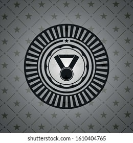 medal icon inside dark badge or emblem