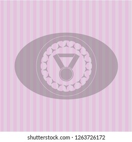 medal icon inside pink emblem