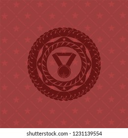 medal icon inside red emblem