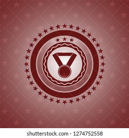 medal icon inside red icon or emblem