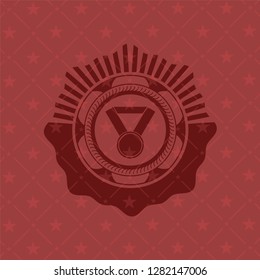 medal icon inside red icon or emblem
