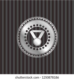 medal icon inside silver emblem