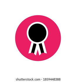 Medal icon. Internet buttom with white background.