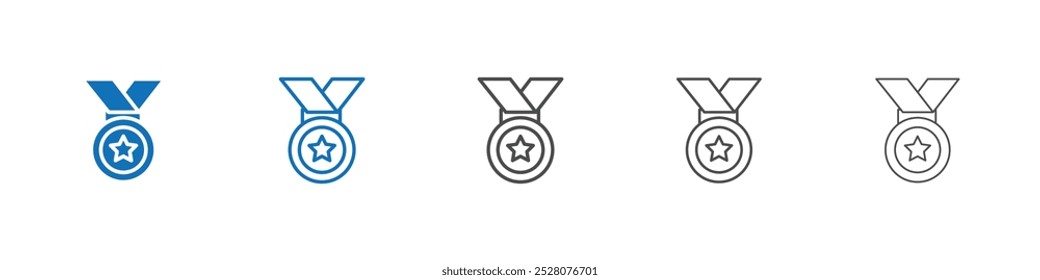 Ícone de medalha Vetor plano isolado em contorno