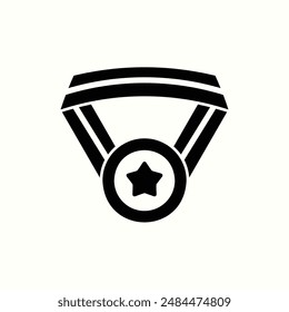 medal icon, isolated glyph icon theme back to school