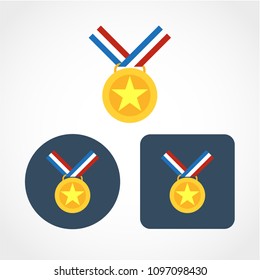 Medal Icon Isolated on White Background
