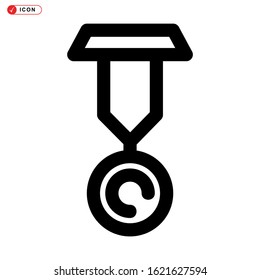 medal icon isolated sign symbol vector illustration - high quality black style vector icons
