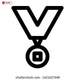 medal icon isolated sign symbol vector illustration - high quality black style vector icons
