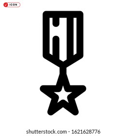 medal icon isolated sign symbol vector illustration - high quality black style vector icons
