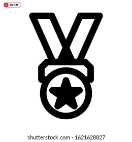 medal icon isolated sign symbol vector illustration - high quality black style vector icons
