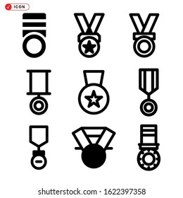 medal icon isolated sign symbol vector illustration - Collection of high quality black style vector icons
