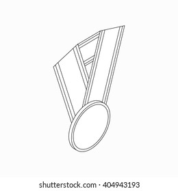 Medal icon, isometric 3d style