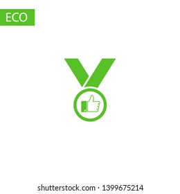 Medal icon, Like, Web design vector logo