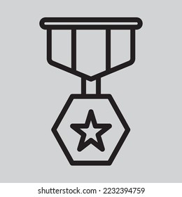 Medal icon in line style, use for website mobile app presentation