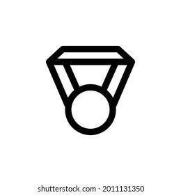 medal icon line style vector