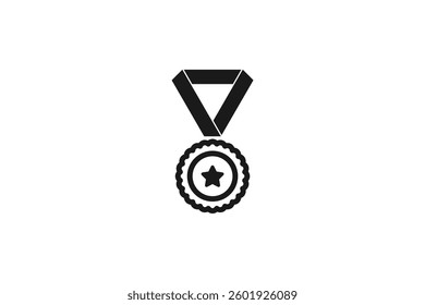 medal icon line vector design