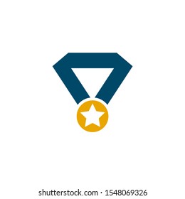 Medal icon logo design vector illustration template