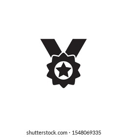 Medal icon logo design vector illustration template