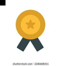 medal icon logo flat style vector