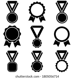 Medal icon, logo isolated on white background
