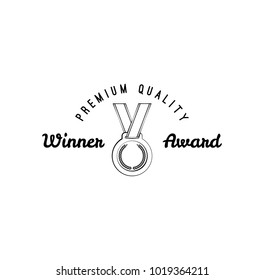 Medal icon. Medal logo. Premium quality medallion vector symbol drawing medal. Vector file.