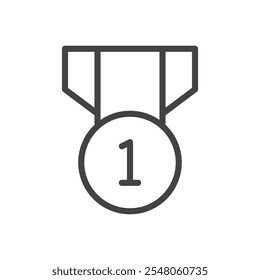 Ícone de medalha Conjunto de contornos do símbolo de logotipo