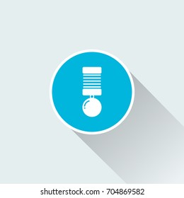 medal icon with long shadow