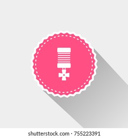 medal icon with long shadow