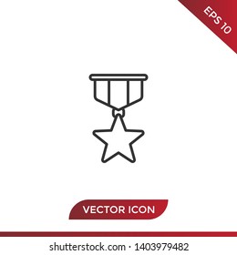 Medal icon. Modern and simple vector sign isolated on white background.