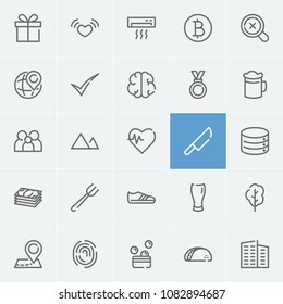 Medal icon with money, love and family symbols. Set of location, money, ale icons and search concept. Editable vector elements for logo app UI design.