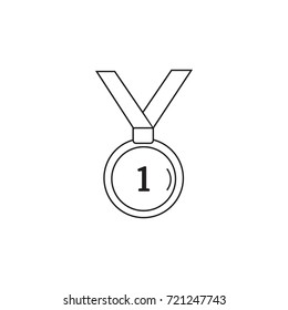Medal icon on white background
