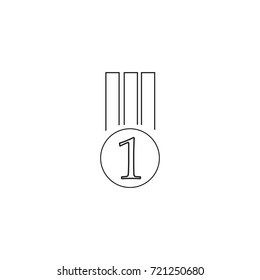 Medal icon on white background