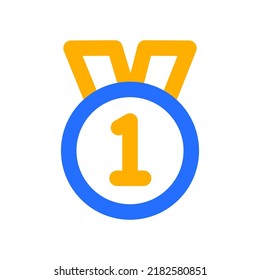 Medal Icon with Outline Color