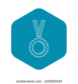 Medal icon. Outline illustration of medal vector icon for web