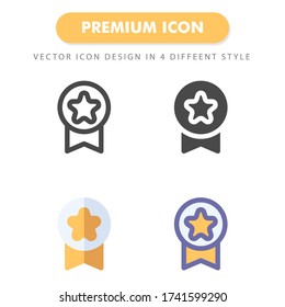 paquete de iconos de medalla aislado en fondo blanco. para el diseño de su sitio web, logotipo, aplicación, interfaz de usuario. Ilustración gráfica vectorial y trazo editable. EPS 10.